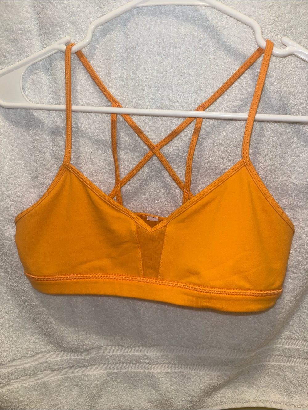 ALO Yoga Orange Strappy Sports Bra